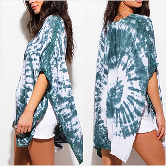 Flowy & Free Tie Dye Tunic Top Coverup SMLXL - Picture 2 of 8